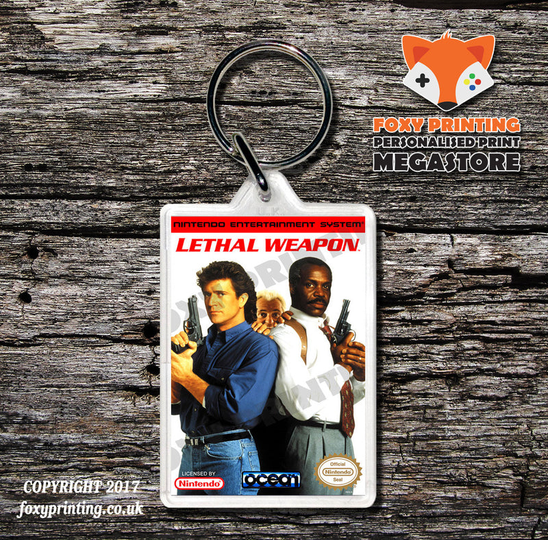 Lempereur Retro NES Game Cover Art Gaming Keyring