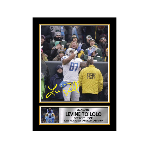 Levine Toilolo American Football Printed Signature Print