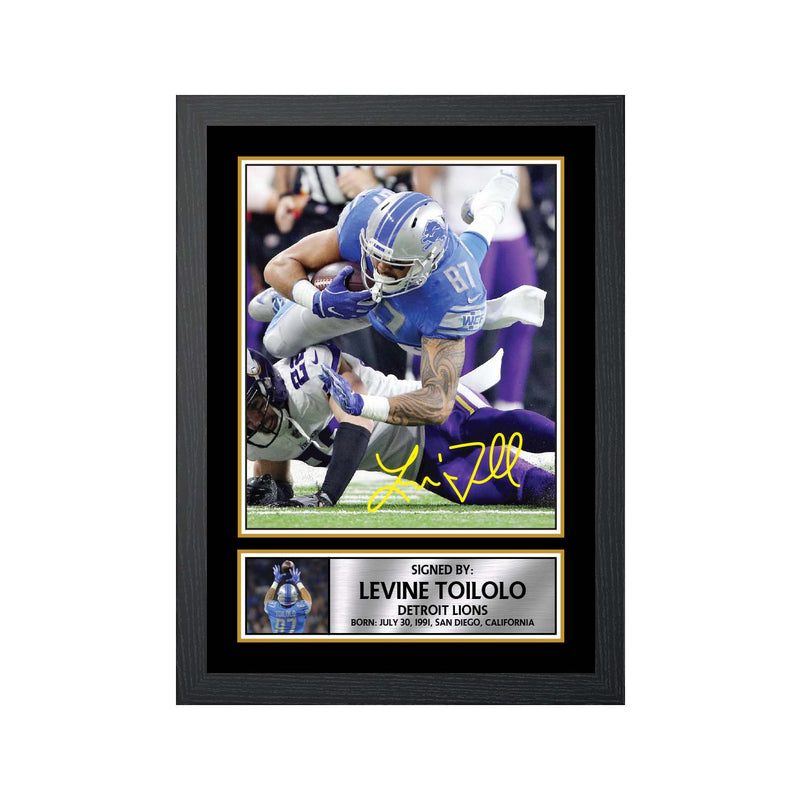 Levine Toilolo 2 Limited Edition Football Signed Print - American Footballer