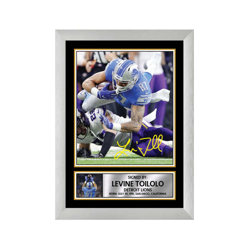 Levine Toilolo 2 Limited Edition Football Signed Print - American Footballer