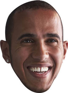 Lewis Hamilton 2013 FORMULA 1 Celebrity Face Mask Fancy Dress Cardboard Costume Mask