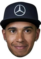 LEWIS HAMILTON CAP 01 JB - Formula 1 Driver Fancy Dress Cardboard Celebrity Party Face Mask