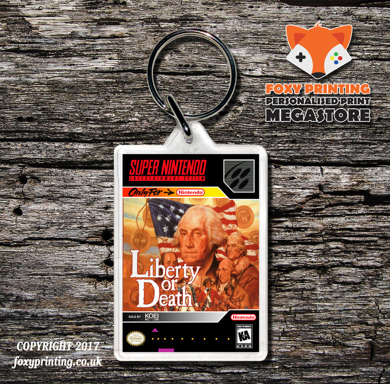 Liberty Of Death Game Inspired Retro Gaming Keyring
