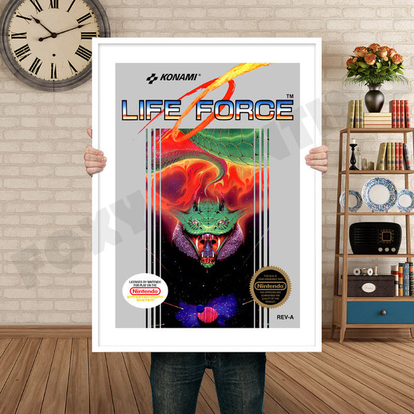 Life Force Retro Game Inspired Theme Nintendo NES Gaming