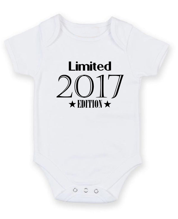 Limited 2017 Edition1 Personalised Baby Boy Girl Unisex Short Sleeve Bodysuit