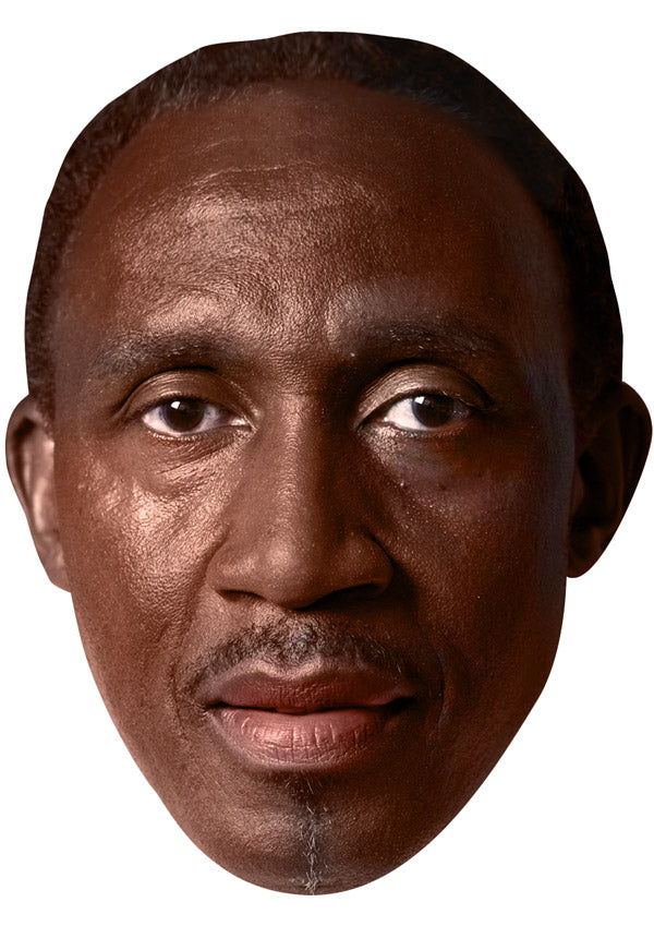 LINFORD CHRISTIE JB - Athletics Fancy Dress Cardboard Celebrity Party Face Mask