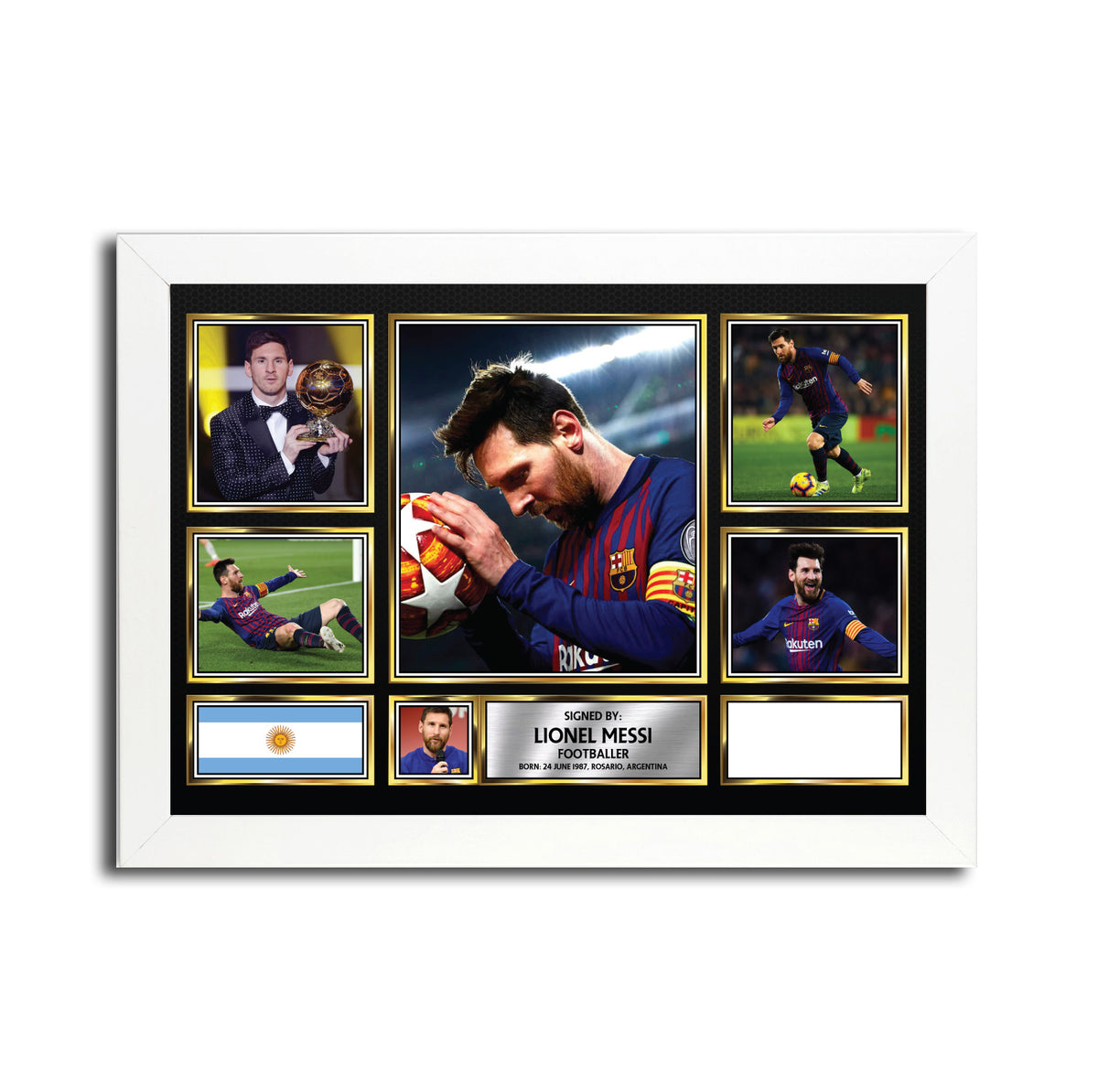 Lionel Messi MC1632 Printed Signature Football Poster