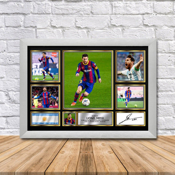 Lionel Messi Printed Signature Print – Reproduction Print