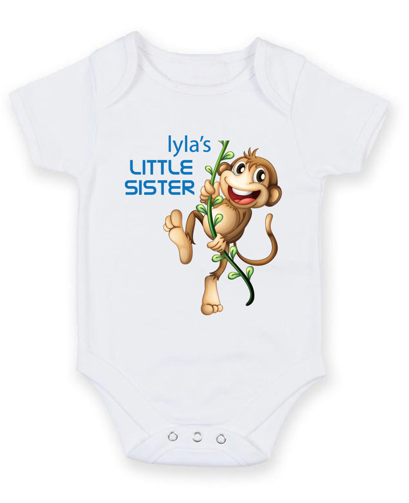 Little Brother Cheeky Monkey Baby Grow Bodysuit
