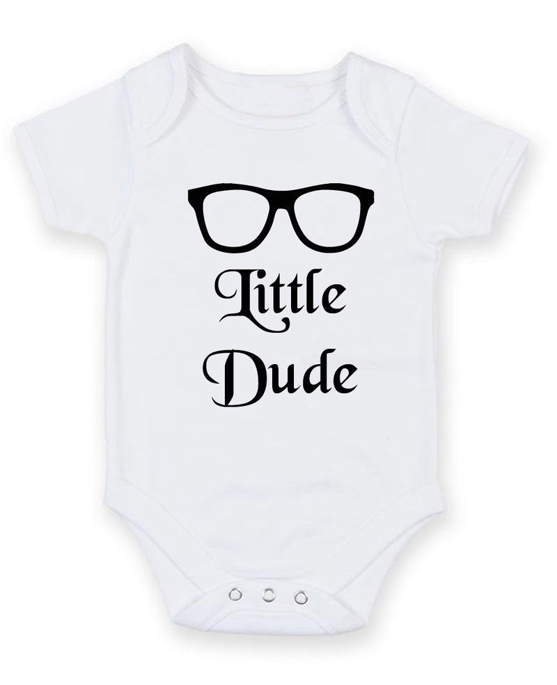 Little Dude Personalised Baby Boy Girl Unisex Short Sleeve Bodysuit