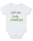 Little Miss Lucky Charm Personalised Baby Boy Girl Unisex Short Sleeve Bodysuit