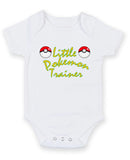 Little Pokemin Trainer Personalised Baby Boy Girl Unisex Short Sleeve Bodysuit