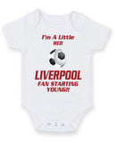 Liverpool Fan Starting Football Fan Baby Grow Bodysuit