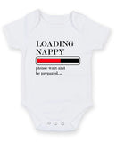 Loading Nappy Personalised Baby Boy Girl Unisex Short Sleeve Bodysuit