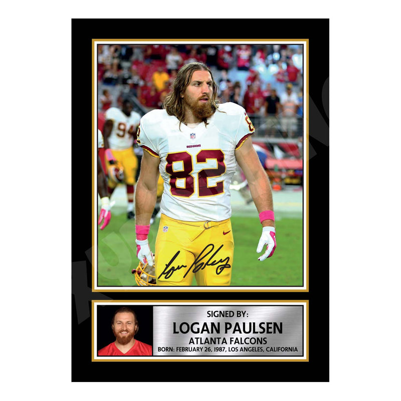 Logan Paulsen 1 Limited Edition Football Signed Print - American Footballer