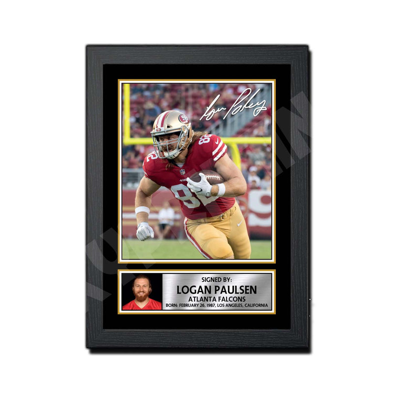 Logan Paulsen 2 Limited Edition Football Signed Print - American Footballer