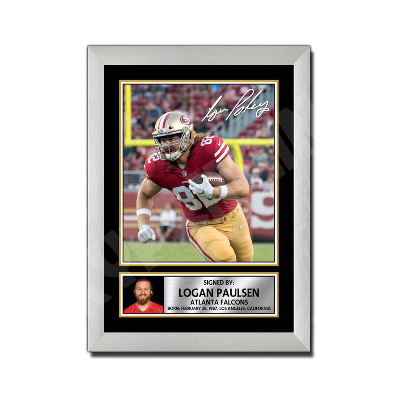 Logan Paulsen 2 Limited Edition Football Signed Print - American Footballer