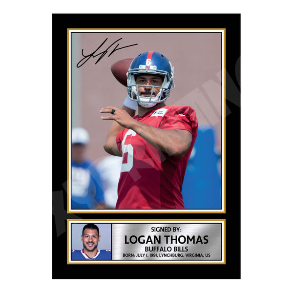 Logan Thomas 1 American Football Printed Signature Print