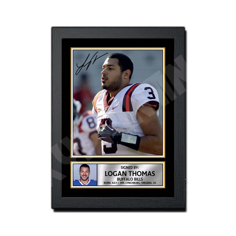Logan Thomas 2 Limited Edition Football Signed Print - American Footballer