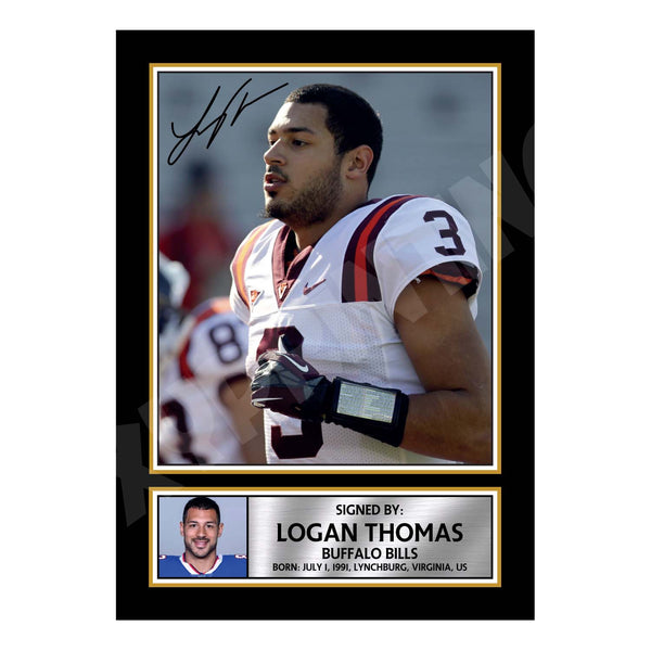 Logan Thomas 2 American Football Printed Signature Print
