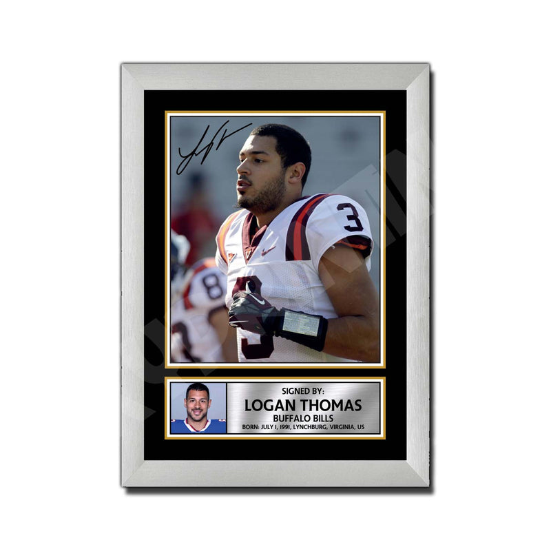 Logan Thomas 2 Limited Edition Football Signed Print - American Footballer