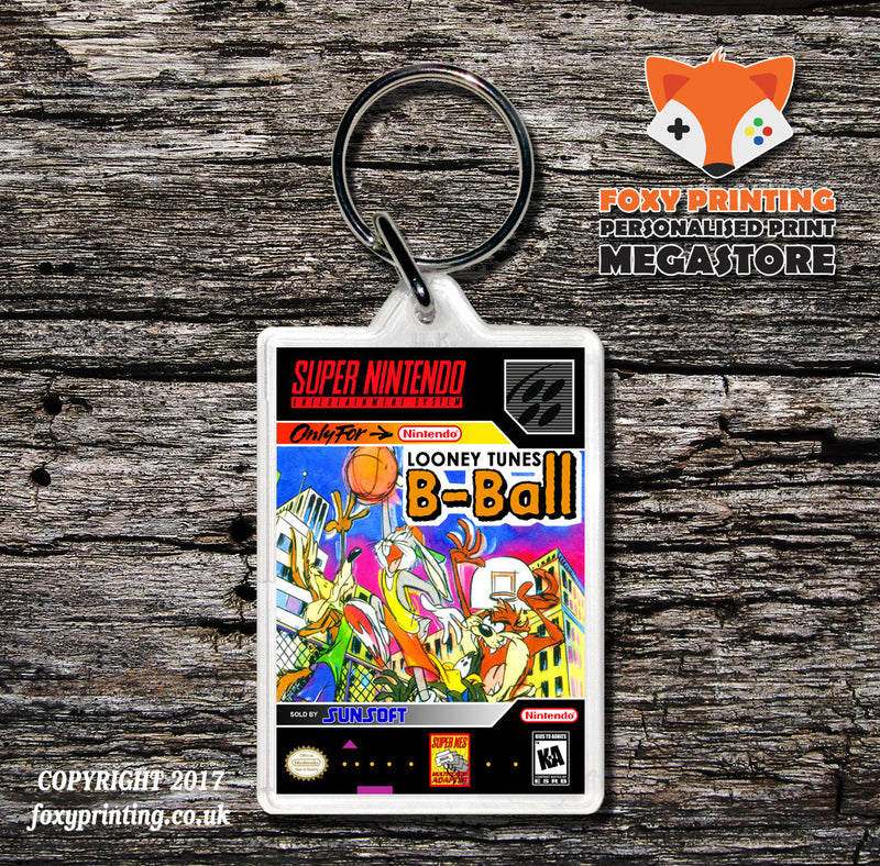 Looney Tunes B-Ball Game Inspired Retro Gaming Keyring