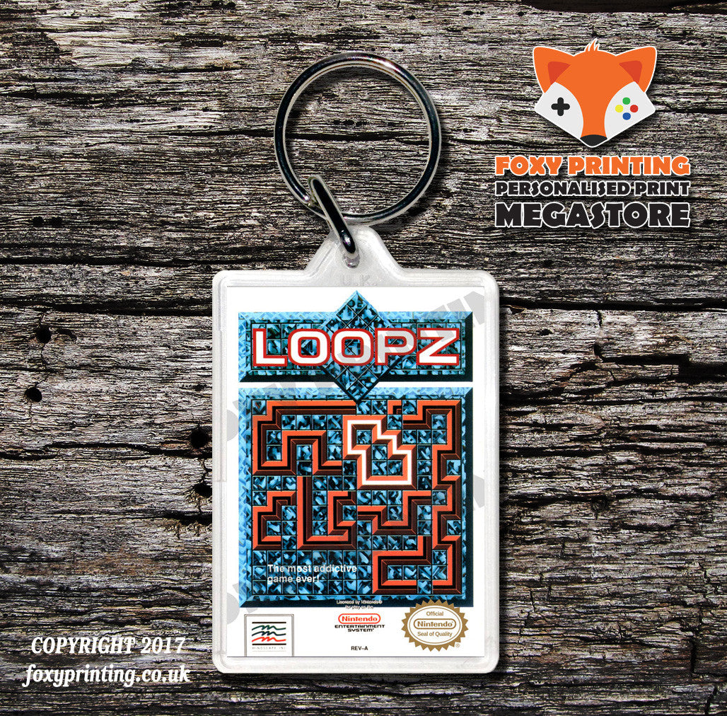 Lone Ranger Retro NES Game Cover Art Gaming Keyring