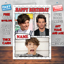 Louis Tomlinson Personalised Celebrity Birthday Card New 2017