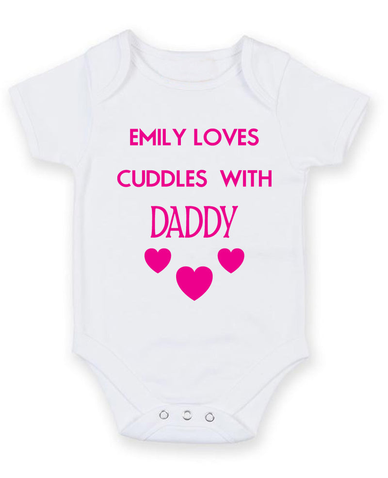 Loves Cuddles With Daddy Baby Grow Bodysuit