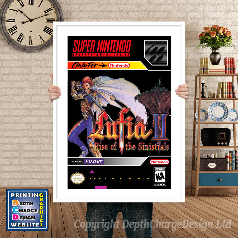 Lufia II Super Nintendo GAME INSPIRED THEME Retro Gaming Poster A4 A3 A2 Or A1