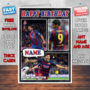 Luis Suarez Barca Inspired Style Personalised Football Birthday Card