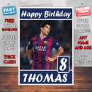 Luis Suarez Uruguayan Theme Inspired Kids Inspired Adult Personalised Sports Birthday Card (SA)