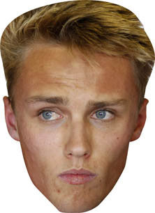 Luke Chilton FORMULA 1 Celebrity Face Mask Fancy Dress Cardboard Costume Mask