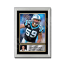 Luke Kuechly 1 Limited Edition Football Signed Print - American Footballer