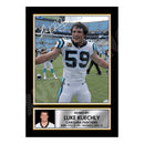 Luke Kuechly 2 Limited Edition Football Signed Print - American Footballer