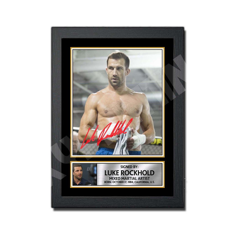 Luke Rockhold Limited Edition MMA Wrestler Signed Print - MMA Wrestling