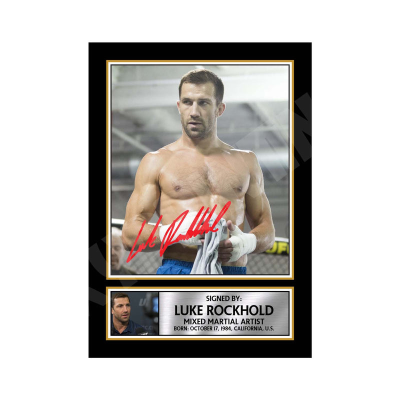 Luke Rockhold Limited Edition MMA Wrestler Signed Print - MMA Wrestling