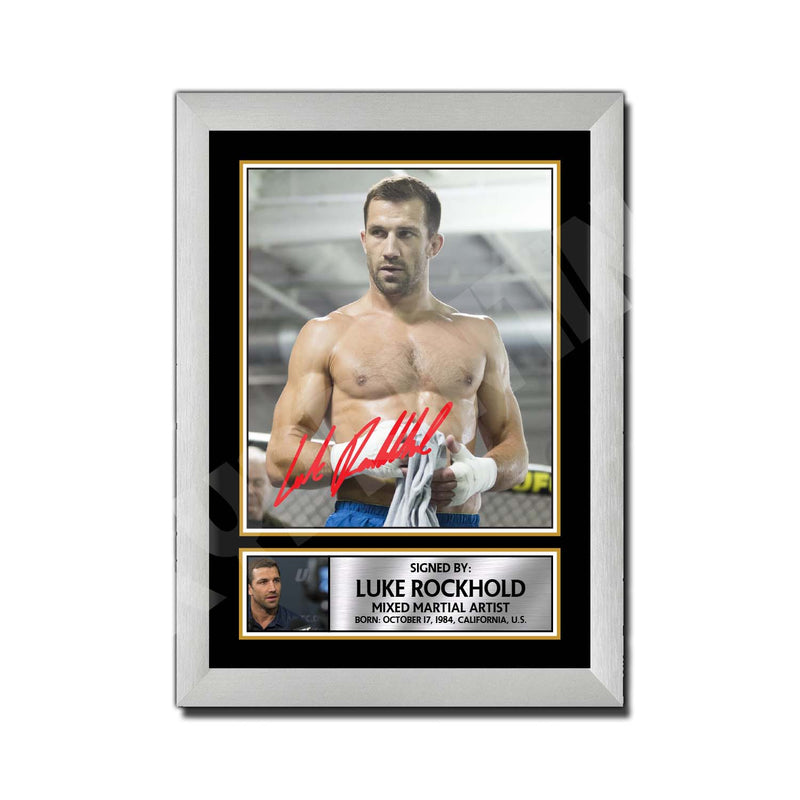 Luke Rockhold Limited Edition MMA Wrestler Signed Print - MMA Wrestling