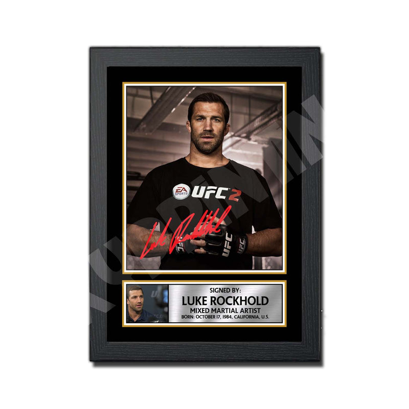 Luke Rockhold 2 Limited Edition MMA Wrestler Signed Print - MMA Wrestling