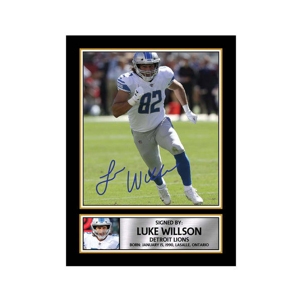 Luke Willson 2 American Football Printed Signature Print