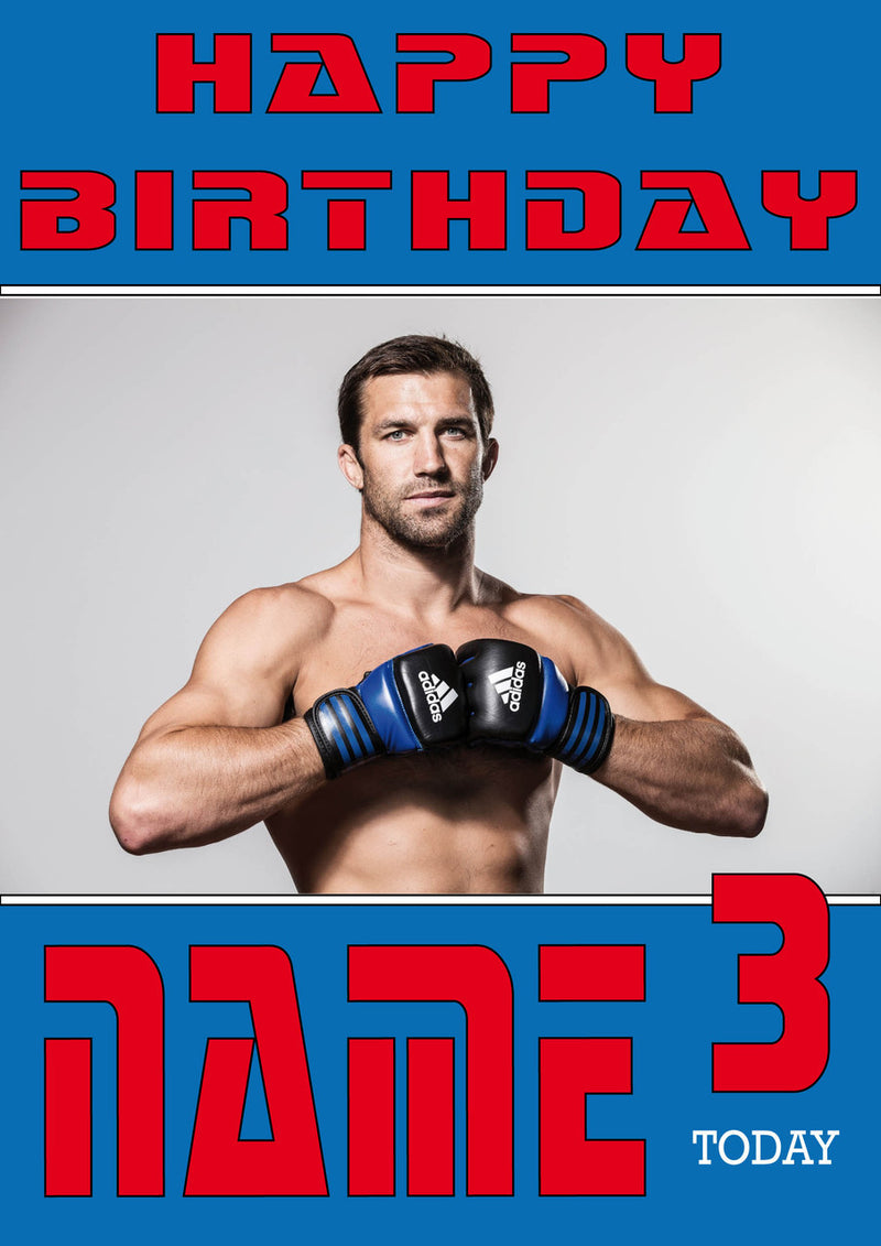 Luke Rockhold UFC Fan THEME INSPIRED Kids Adult Birthday Card