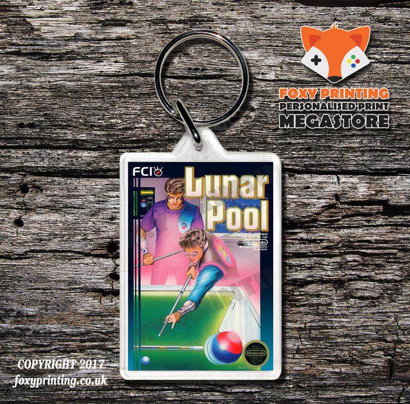 Lowgman Retro NES Game Cover Art Gaming Keyring