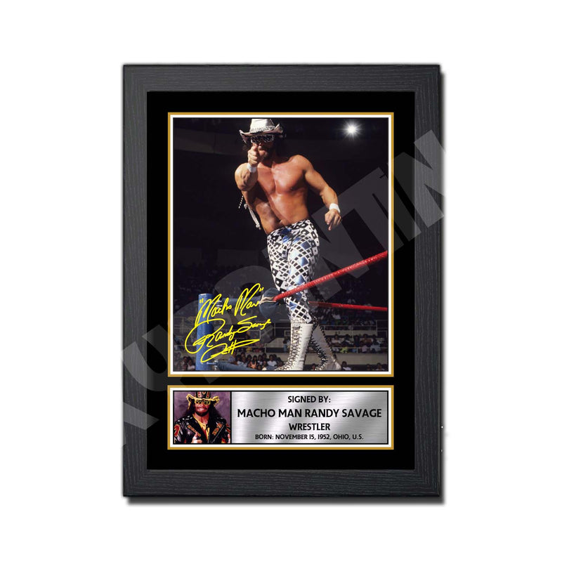 MACHO MAN RANDY SAVAGE 2 Limited Edition MMA Wrestler Signed Print - MMA Wrestling