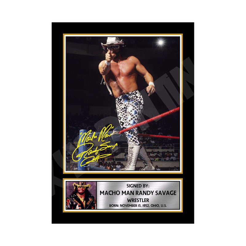 MACHO MAN RANDY SAVAGE 2 Limited Edition MMA Wrestler Signed Print - MMA Wrestling
