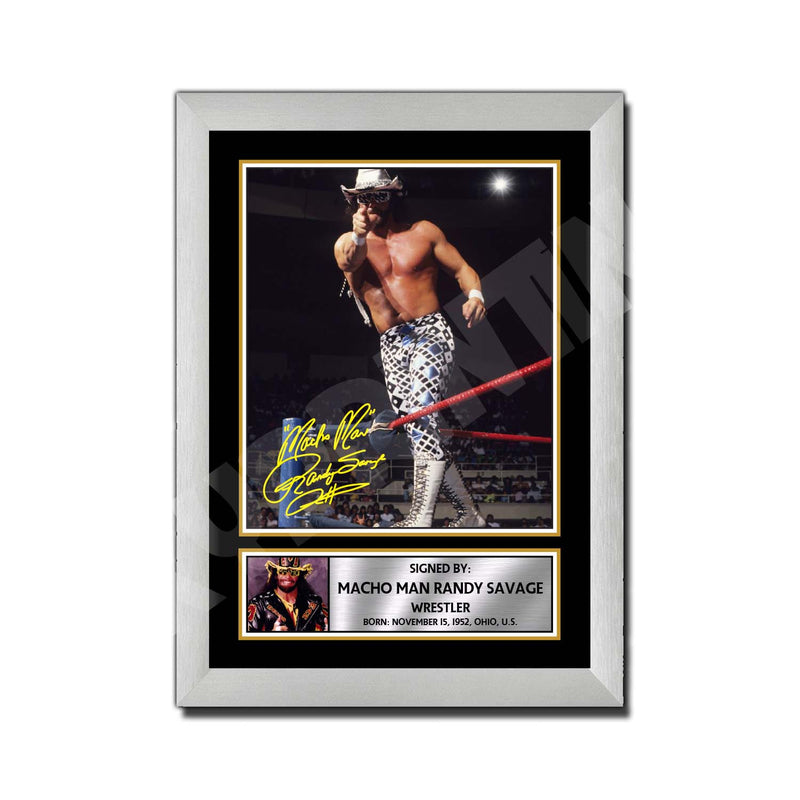 MACHO MAN RANDY SAVAGE 2 Limited Edition MMA Wrestler Signed Print - MMA Wrestling