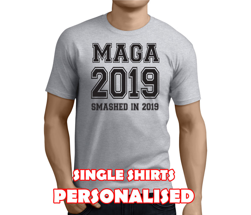 Magaluf Smashed Black Custom Stag T-Shirt - Any Name - Party Tee