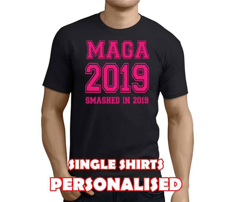 Magaluf Smashed Pink Custom Stag T-Shirt - Any Name - Party Tee