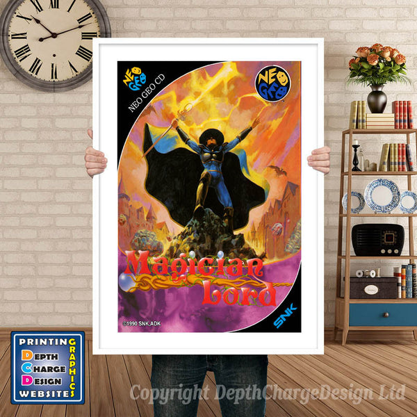 Magician Lord NEO GEO Game Inspired Theme Retro Gaming Poster