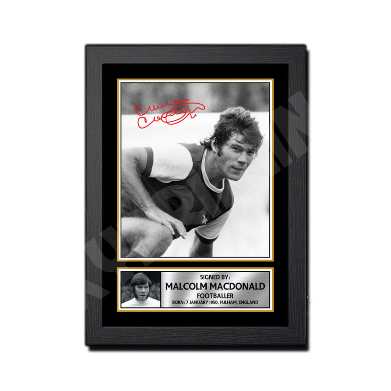 MALCOLM MACDONALD 2 Limited Edition Football Player Signed Print - Football