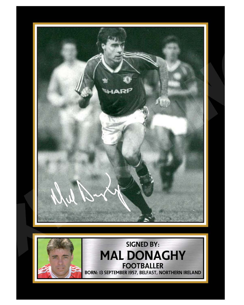 MAL DONAGHY (1) Limited Edition Football Player Signed Print - Football